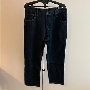 Wrangler Men's Dark Blue Straight Jeans